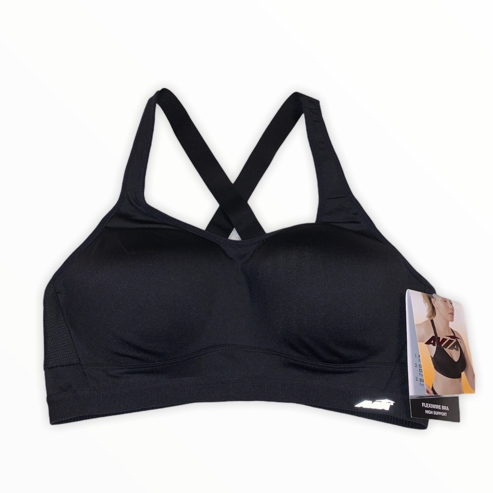 avia black sports bra
